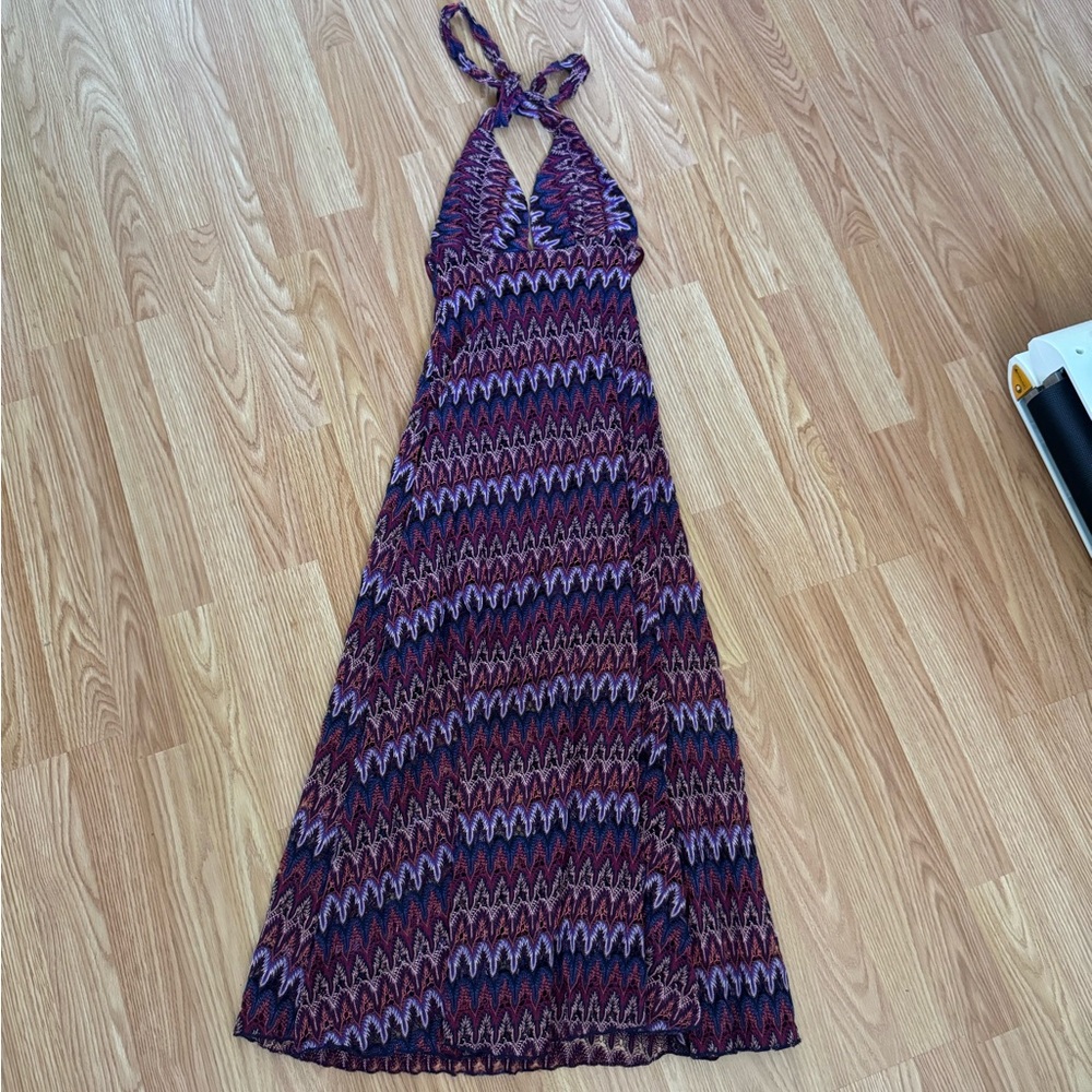 Urban Outfitters Multicolor Halter Maxi Dress